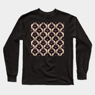 Victorian floral pattern, model 4 Long Sleeve T-Shirt